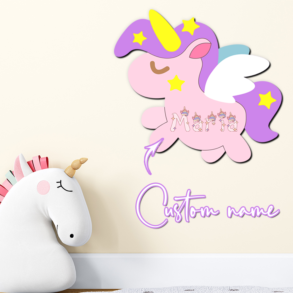 Baby Nursery Sign - Персонализированная деревянная табличка с именем в