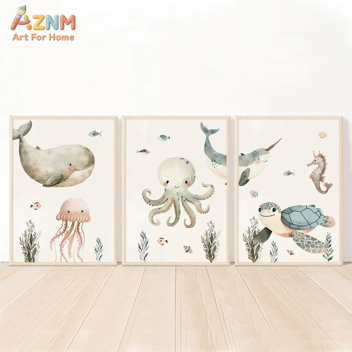 Baby Nursery Prints - AZNM Картина на холсте с милыми