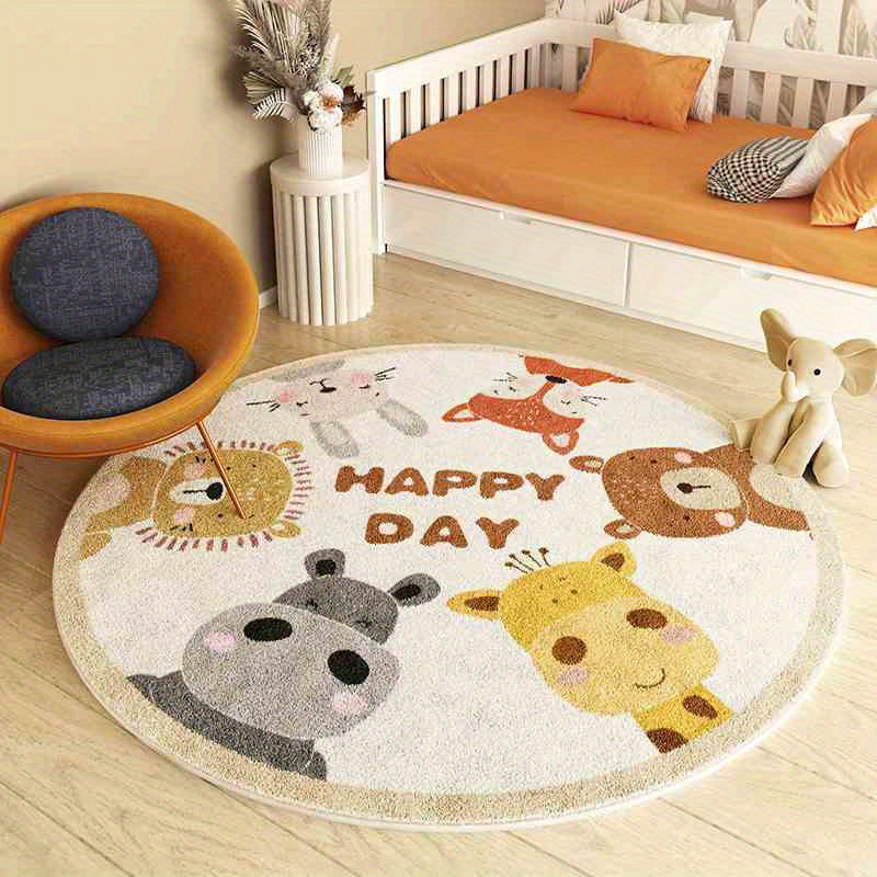 Baby Nursery Carpet - Очаровательный плюшевый круглый коврик из полиэстера