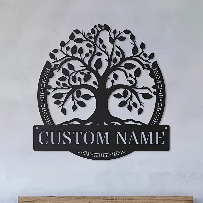 Baby Nursery Sign - Металлическое настенное панно «Древо жизни» на