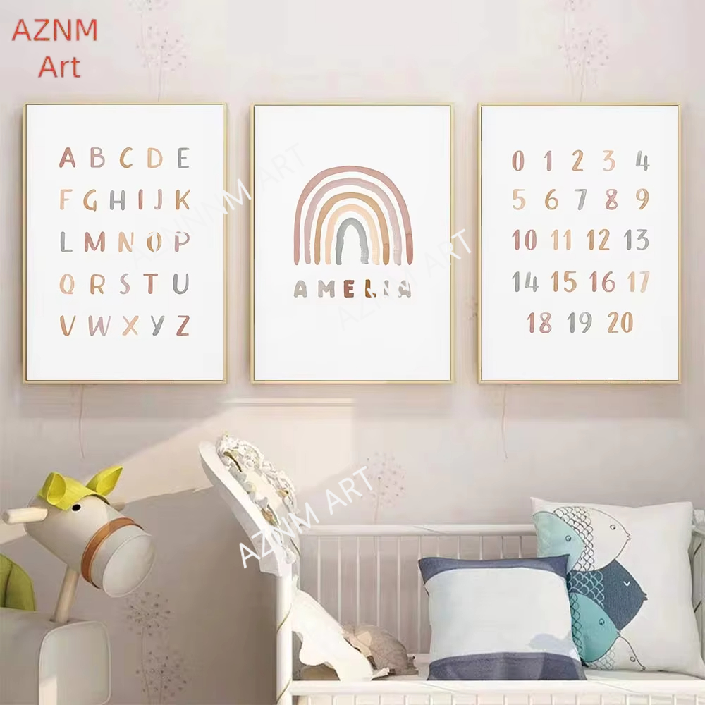 Baby Nursery Prints - 1/3 шт., плакат на заказ ABC
