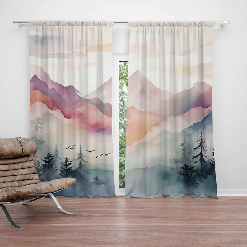 Blackout Curtain Nursery - Занавеска для детской комнаты с горным
