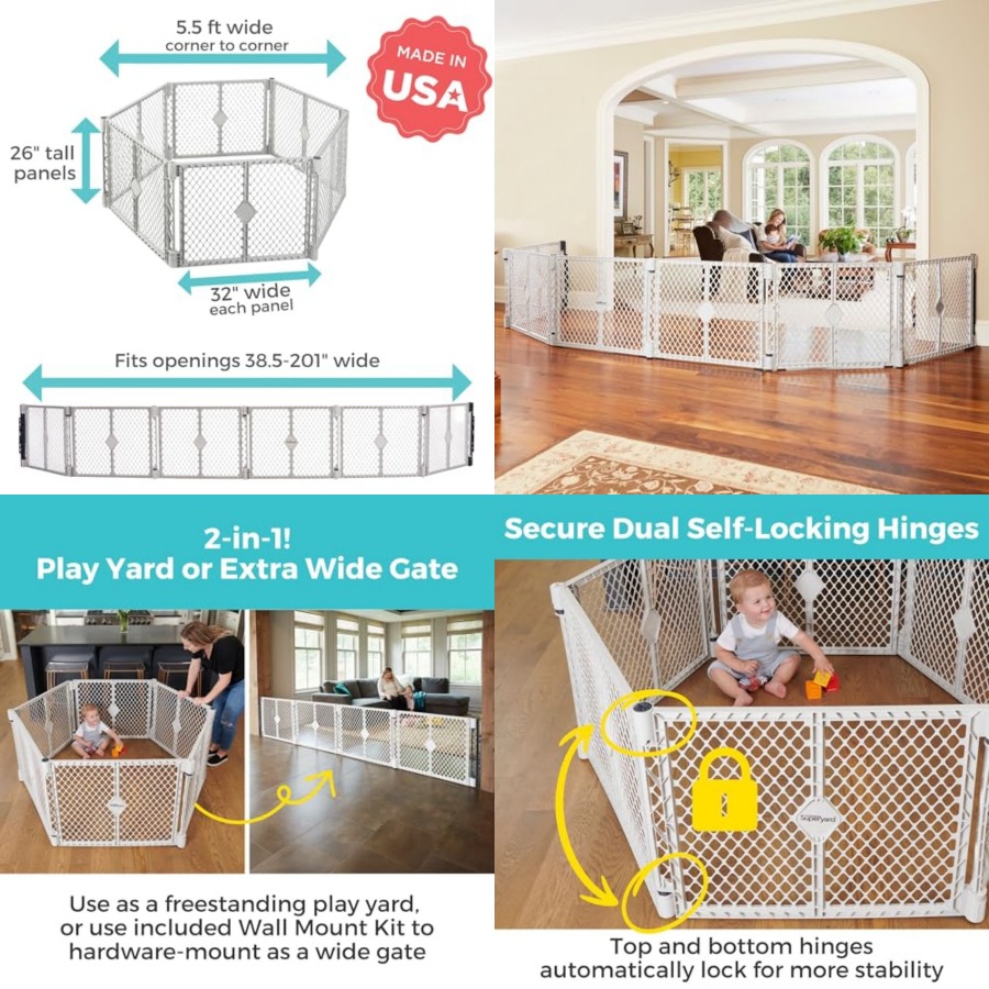 Baby Gate Extra Wide - Детский манеж-ограждение Superyard Duo Extra Wide: