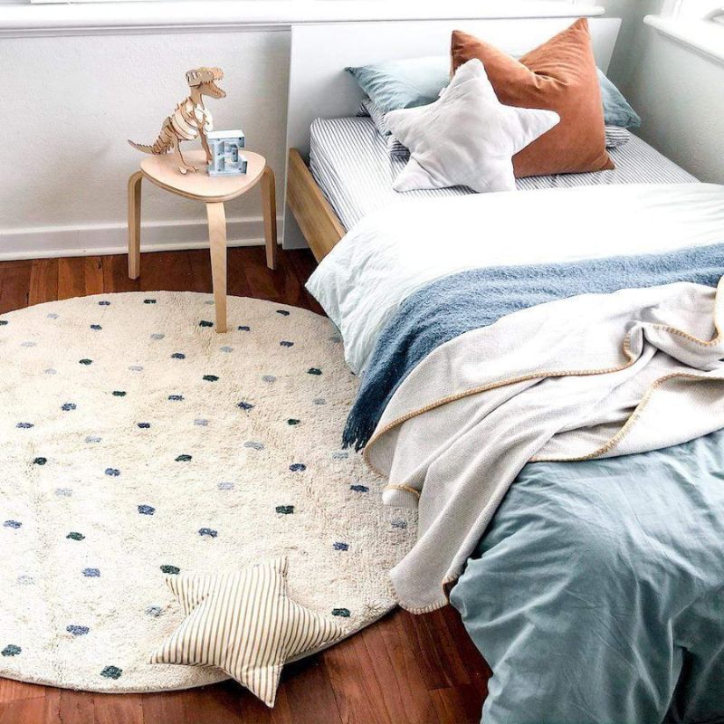 Baby Nursery Carpet - Пушистый Ковер в горошек для гостиной,