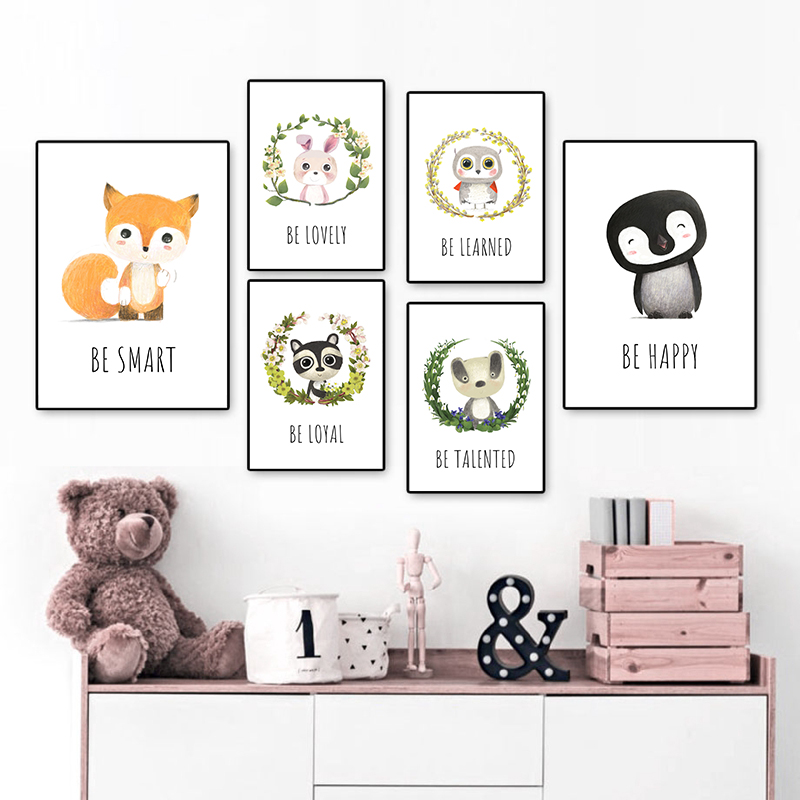 постеры на стену картина на ст – обзор и цена Baby Nursery Animal Pictures