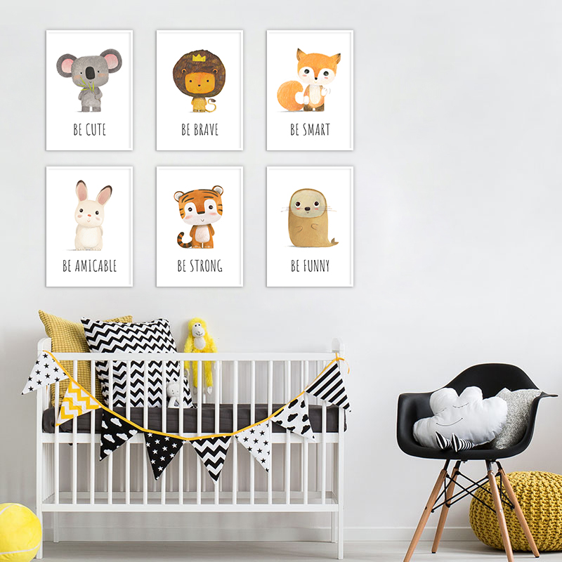 постеры на стену картина на ст – обзор и цена Baby Nursery Animal Pictures