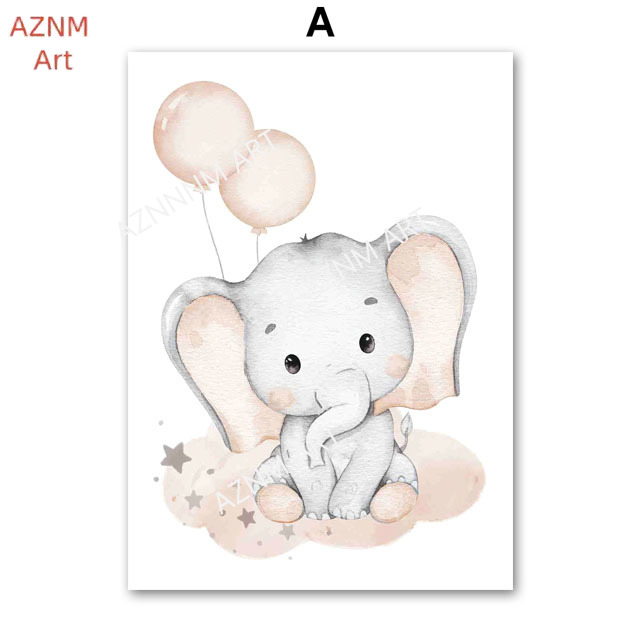 Постеры с изображением слона,  – обзор и цена Baby Nursery Artwork