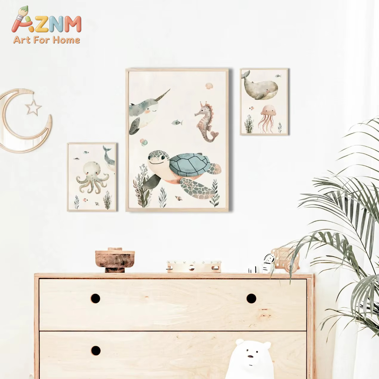 AZNM Картина на холсте с милым – обзор и цена Baby Nursery Prints
