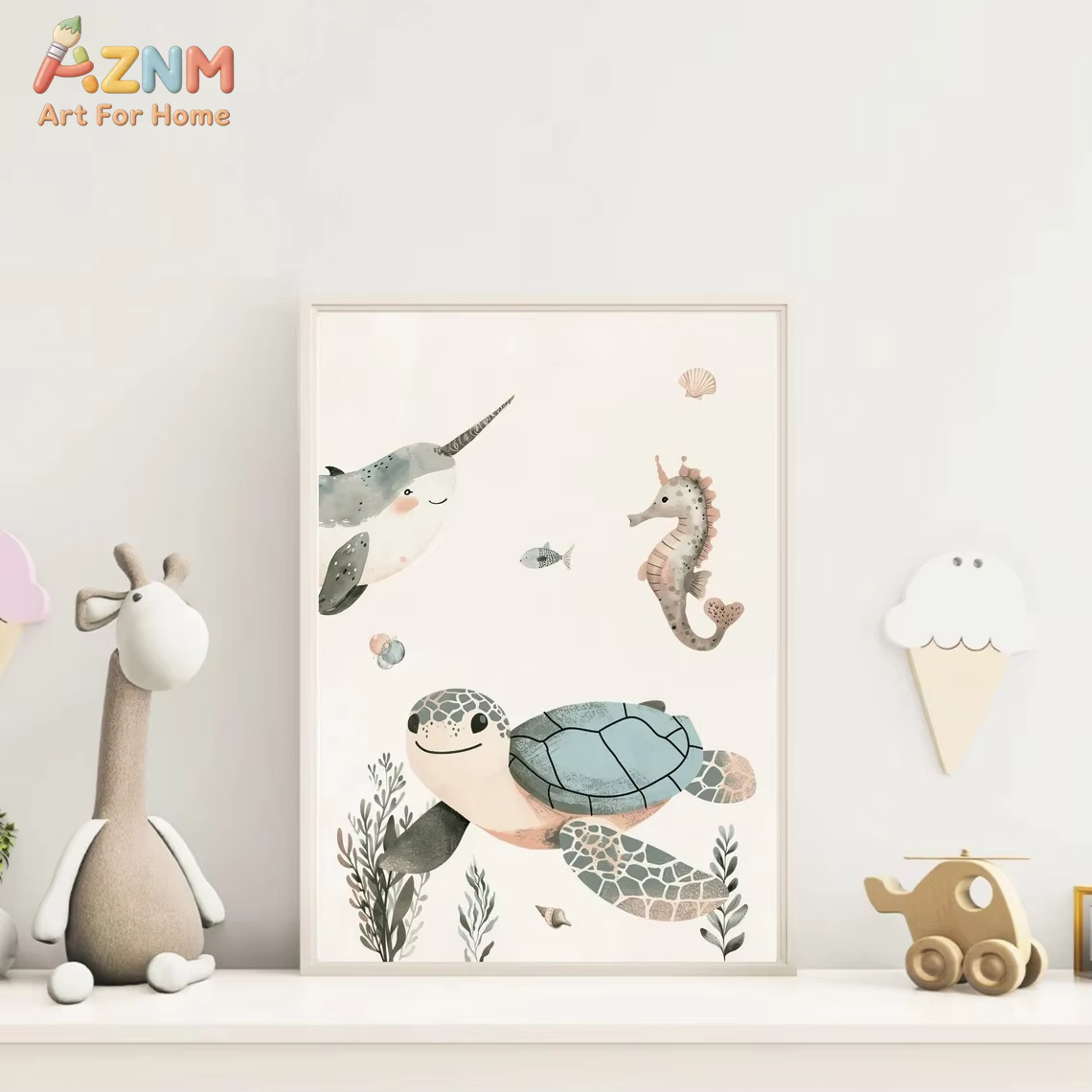AZNM Картина на холсте с милым – обзор и цена Baby Nursery Prints