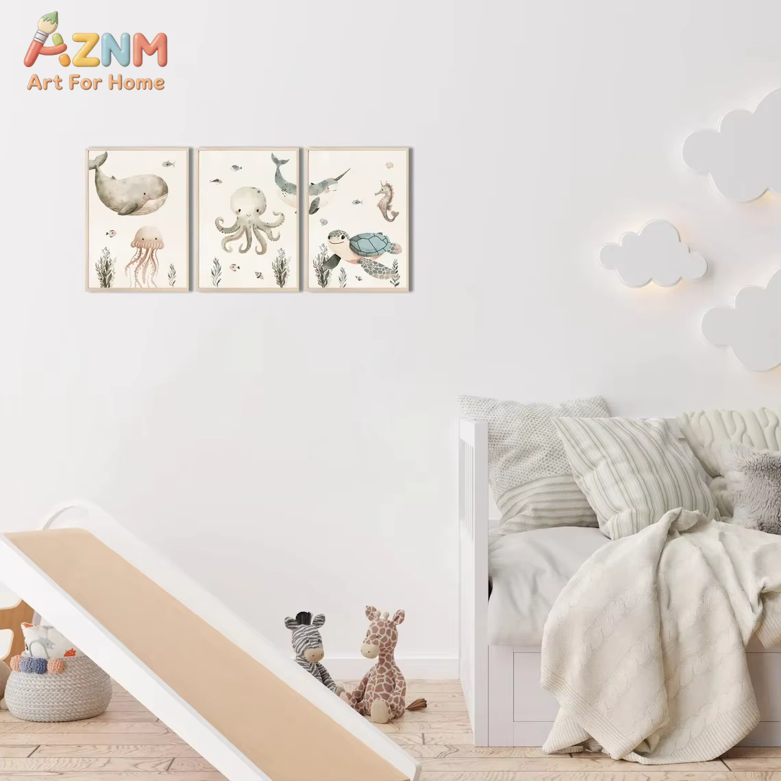 AZNM Картина на холсте с милым – обзор и цена Baby Nursery Prints