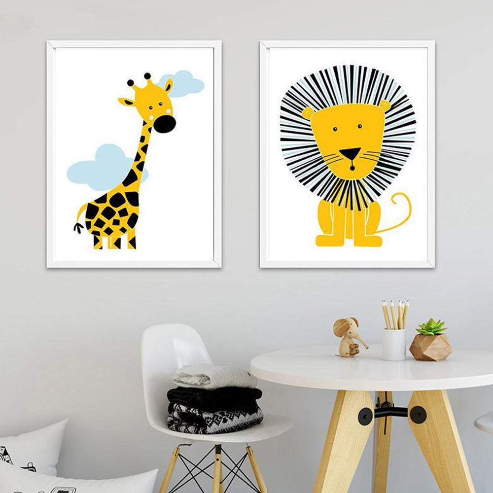 Картина на холсте для детской  – обзор и цена Baby Nursery Yellow Walls