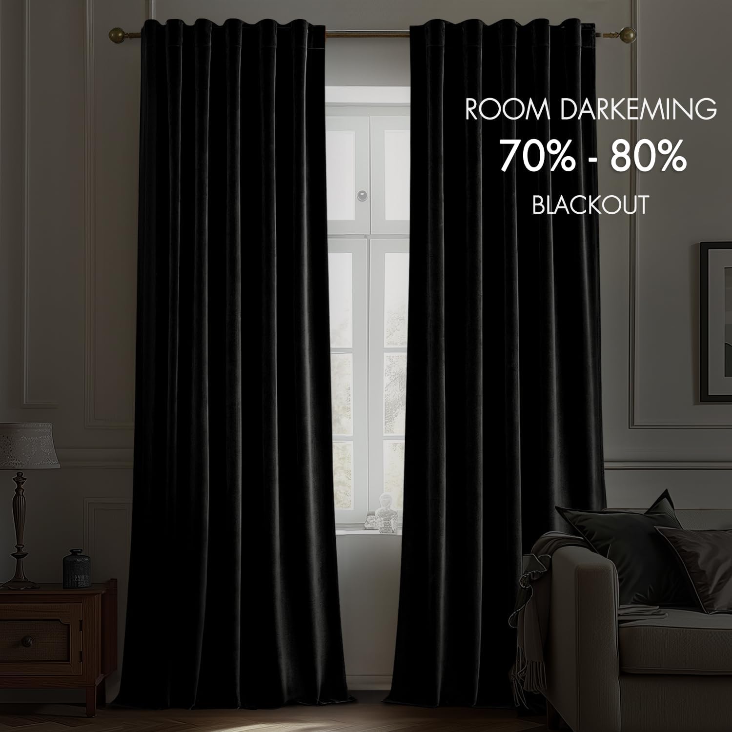 Черные бархатные шторы длиной  – обзор и цена Blackout Curtain Nursery