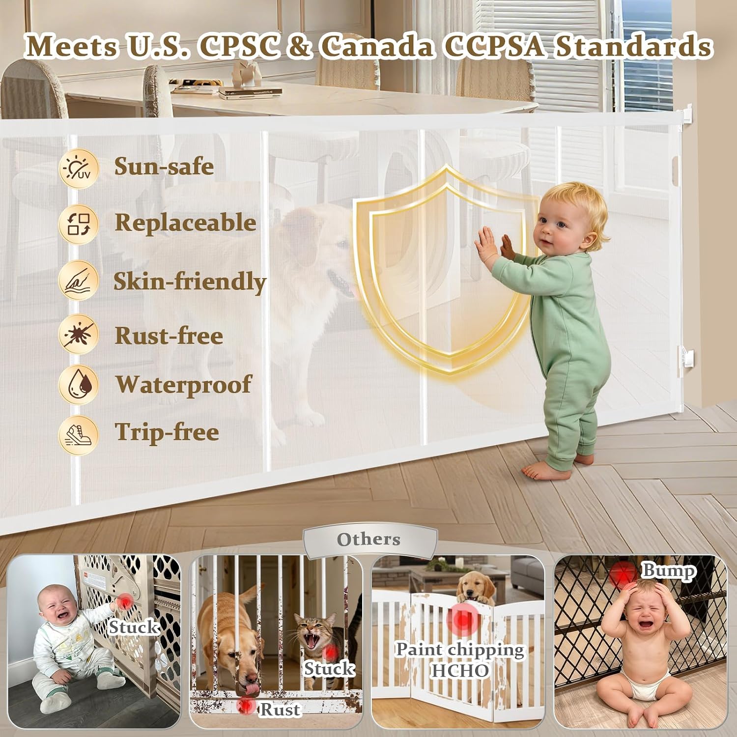 Раздвижные защитные ворота для – обзор и цена Baby Gate Extra Wide
