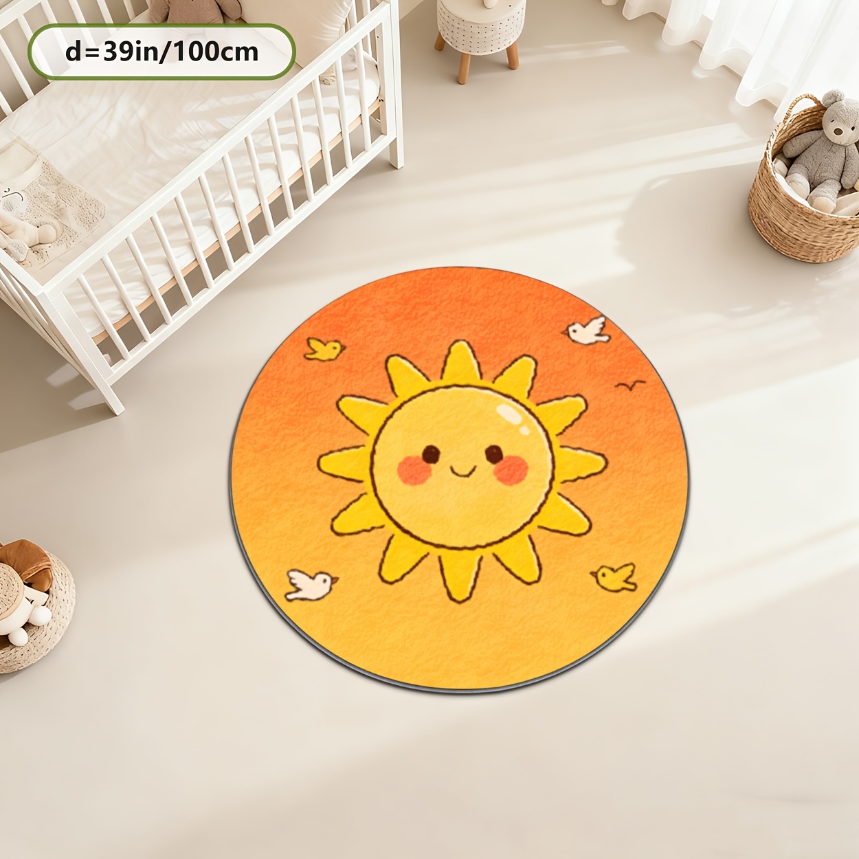 Детский круглый коврик-солнце, – обзор и цена Baby Nursery Carpet