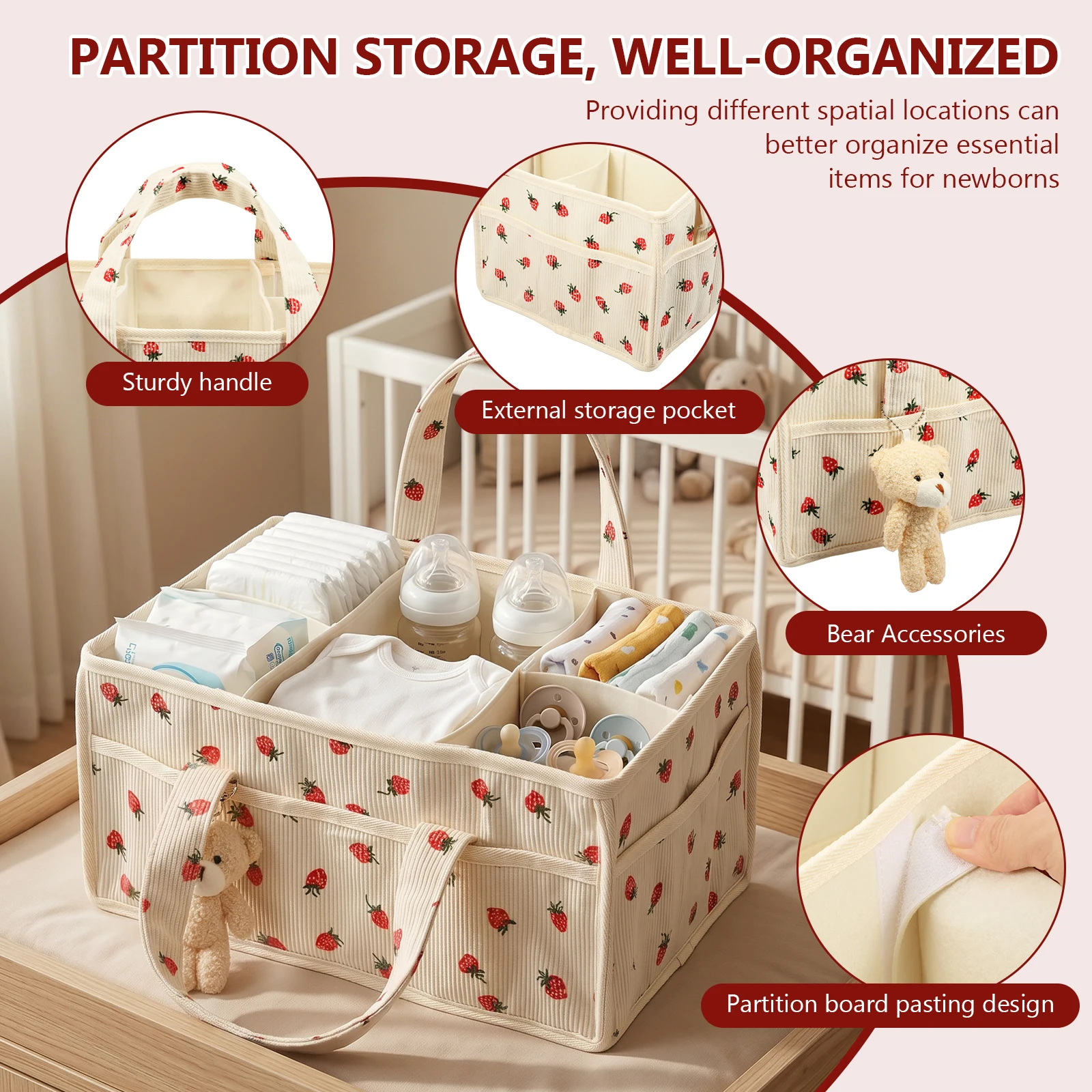 Портативный войлочный органайз – обзор и цена Baby Nursery Organiser