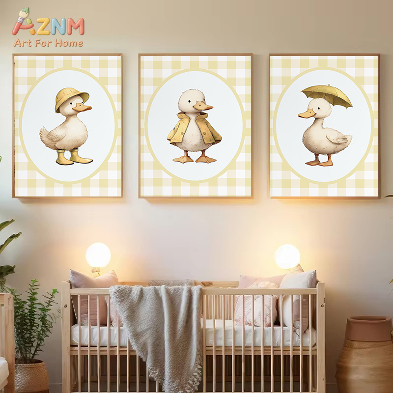 Настенный холст AZNM с милой у – обзор и цена Baby Nursery Yellow Walls