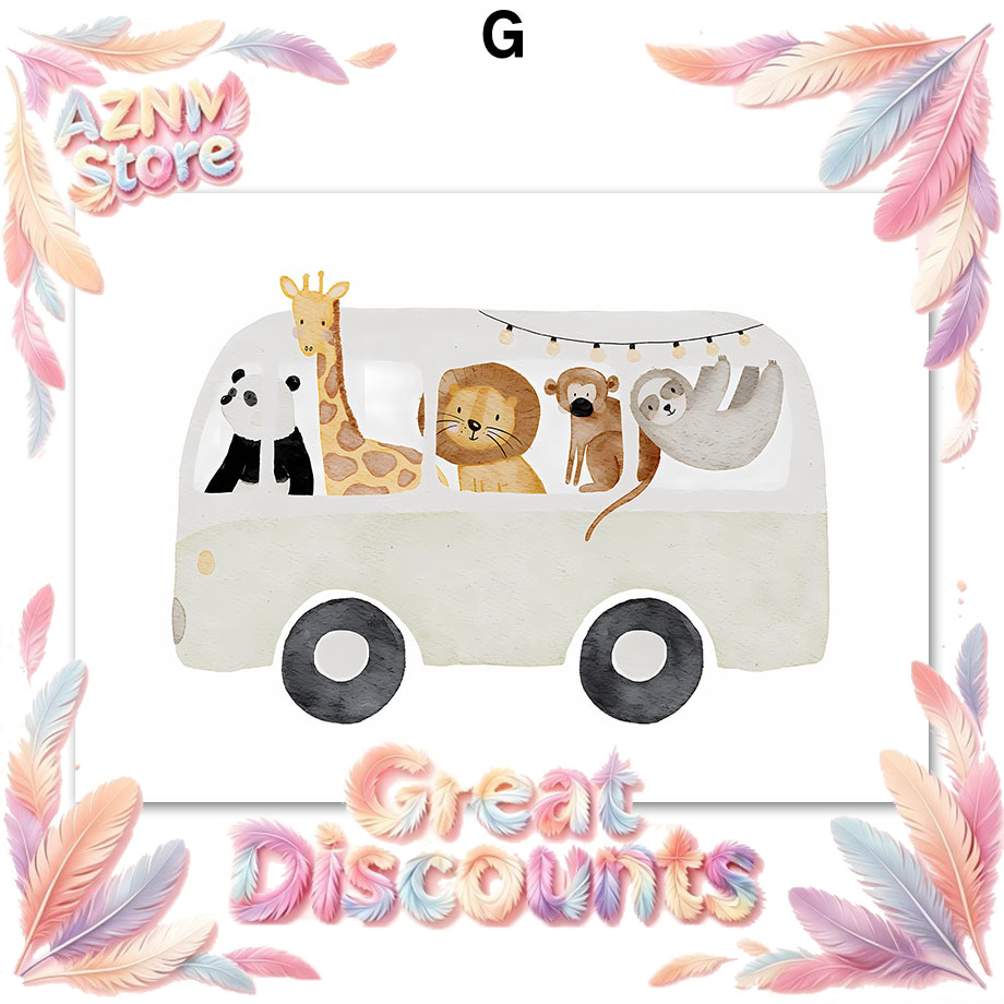 Бохо-животные: Слон, Кролик, М – обзор и цена Baby Nursery Prints