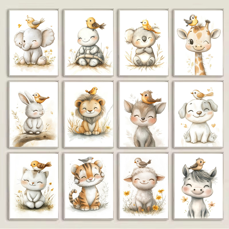 Иллюстрации мультяшных животны – обзор и цена Baby Nursery Animal Pictures