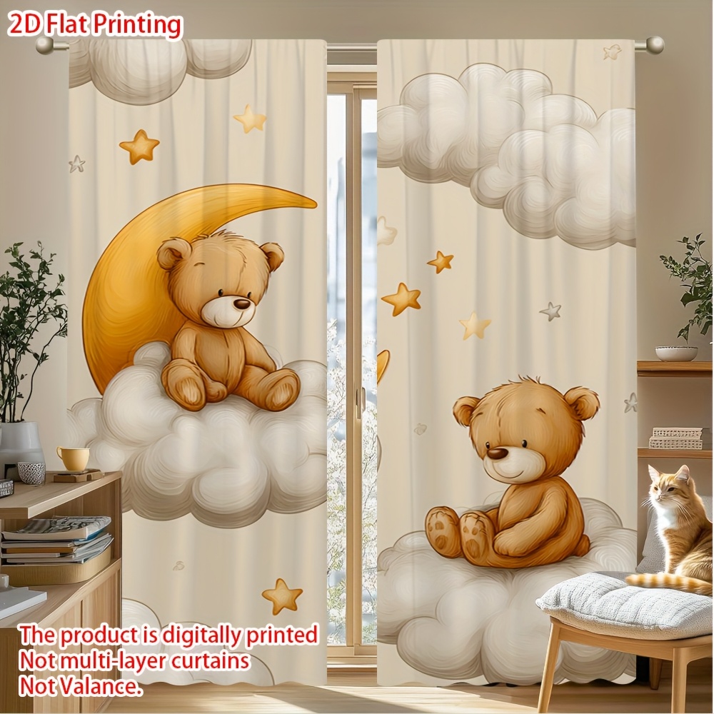 Шторы с мультяшными медвежатам – обзор и цена Blackout Curtain Nursery