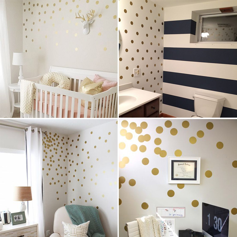 Блестящие розово-желтые горошк – обзор и цена Baby Nursery Yellow Walls