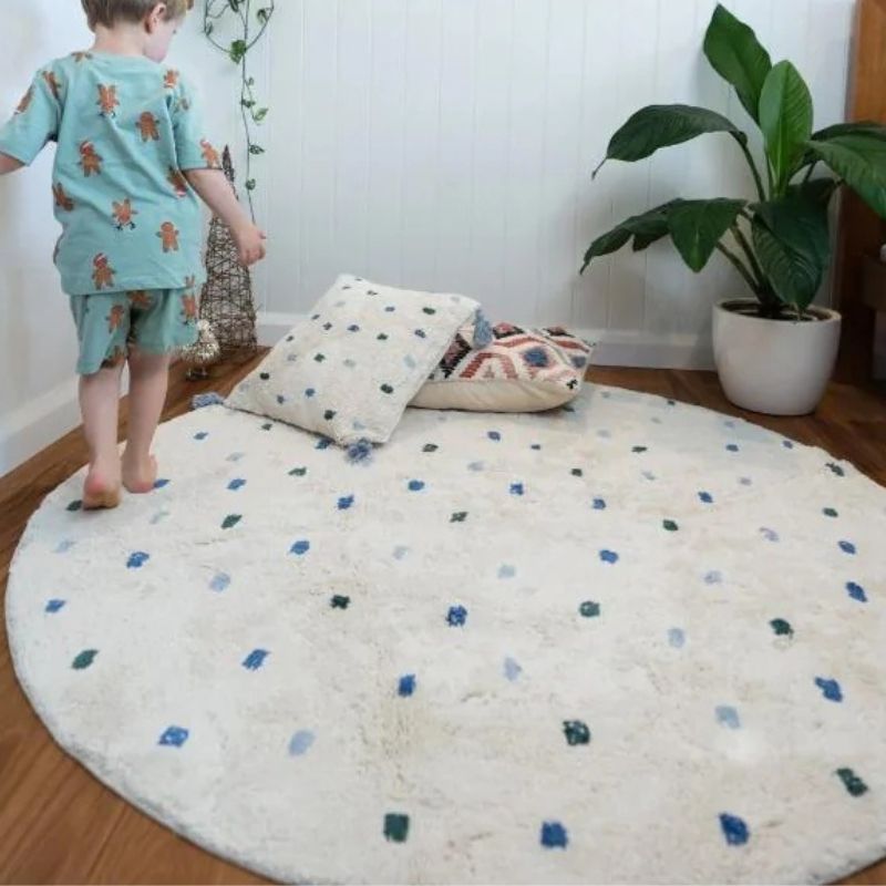 Пушистый Ковер в горошек для г – обзор и цена Baby Nursery Carpet