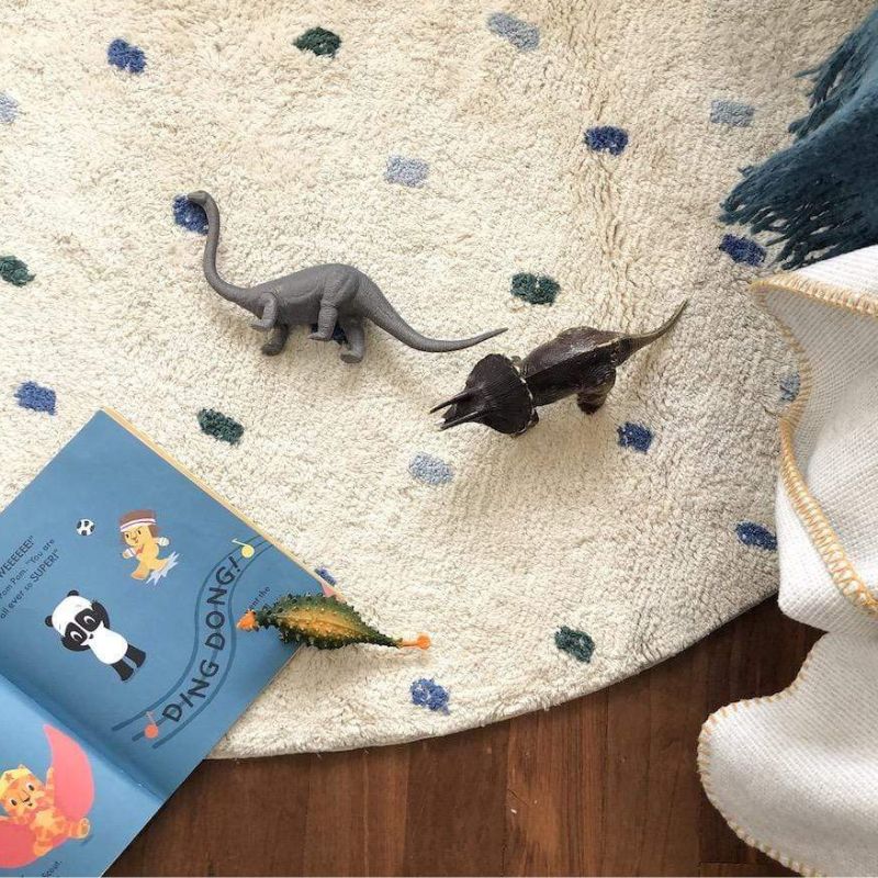 Пушистый Ковер в горошек для г – обзор и цена Baby Nursery Carpet