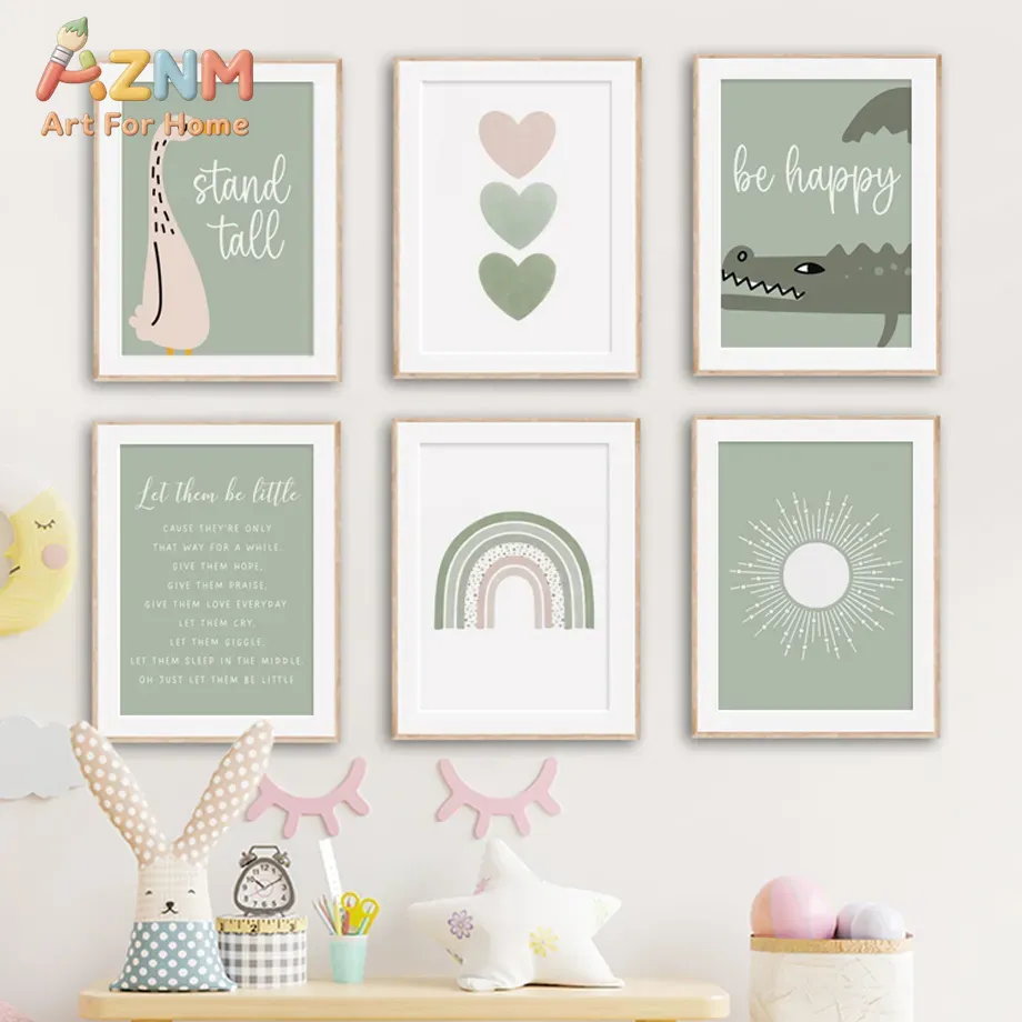 AZNM Холст для детской комнаты – обзор и цена Baby Nursery Green