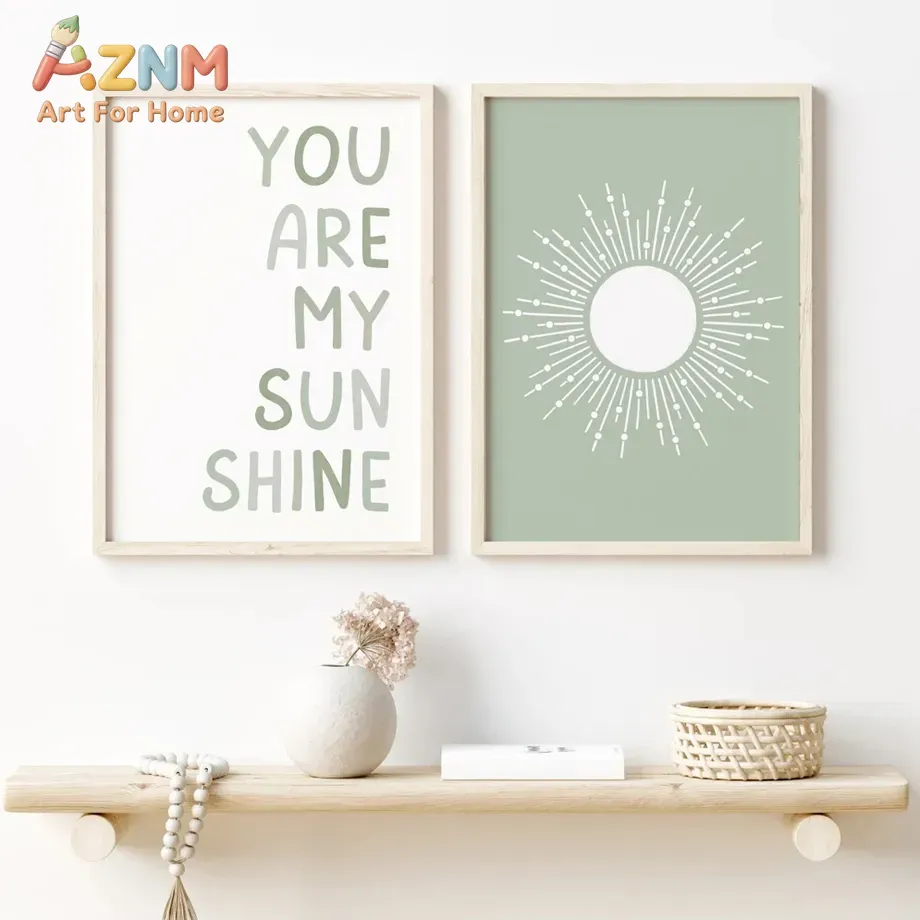 AZNM Холст для детской комнаты – обзор и цена Baby Nursery Green