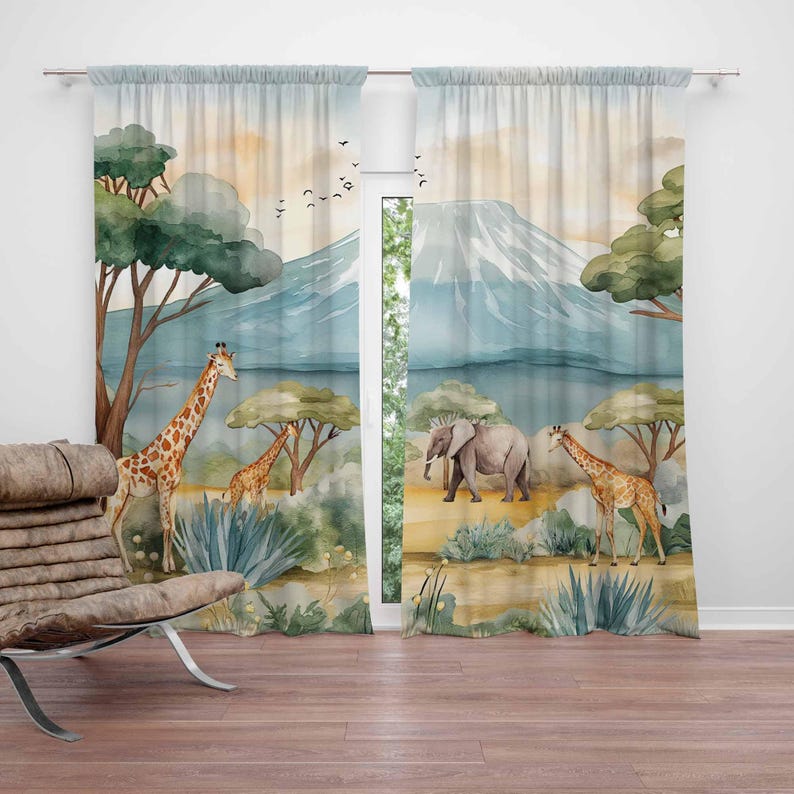 Детские шторы с животными в ст – обзор и цена Blackout Curtain Nursery