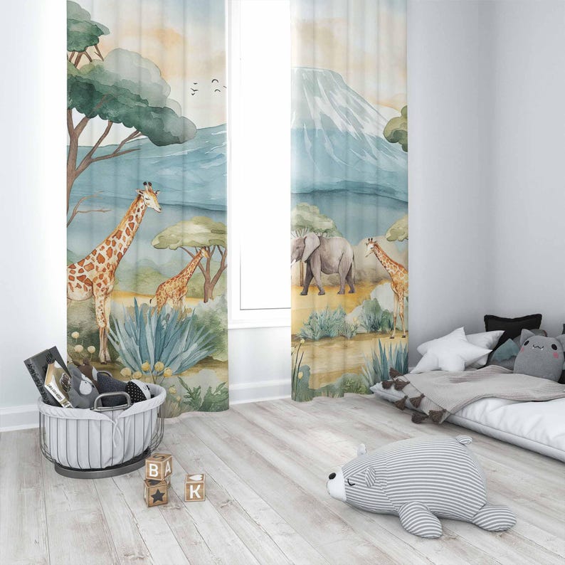 Детские шторы с животными в ст – обзор и цена Blackout Curtain Nursery