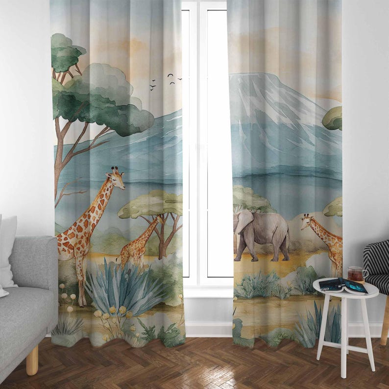 Детские шторы с животными в ст – обзор и цена Blackout Curtain Nursery