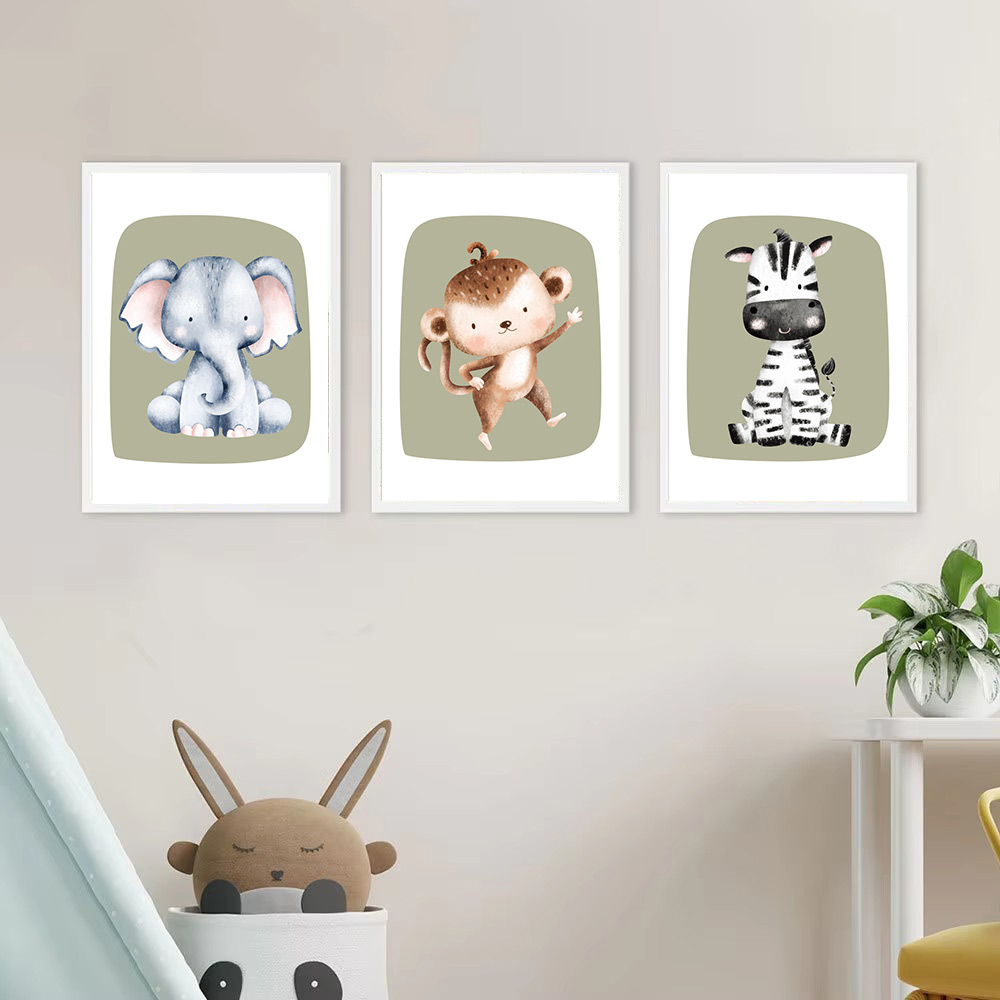 Милая обезьяна, зебра, жираф,  – обзор и цена Baby Nursery Green