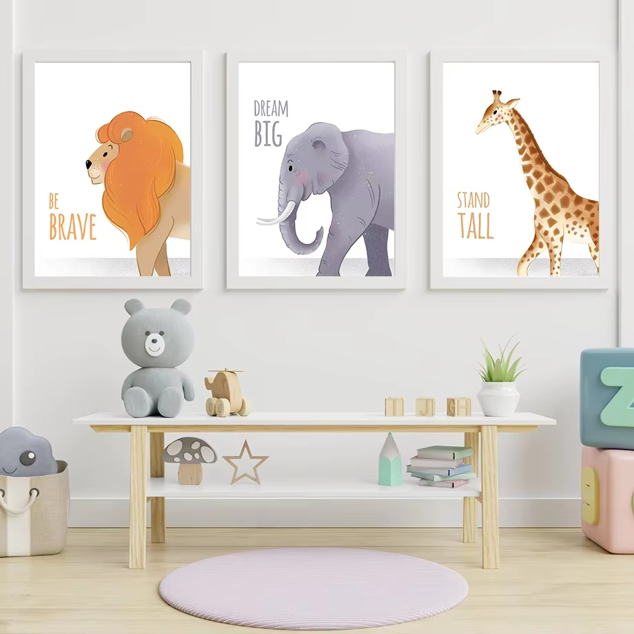 Вдохновляющие цитаты, детская  – обзор и цена Baby Nursery Animal Pictures