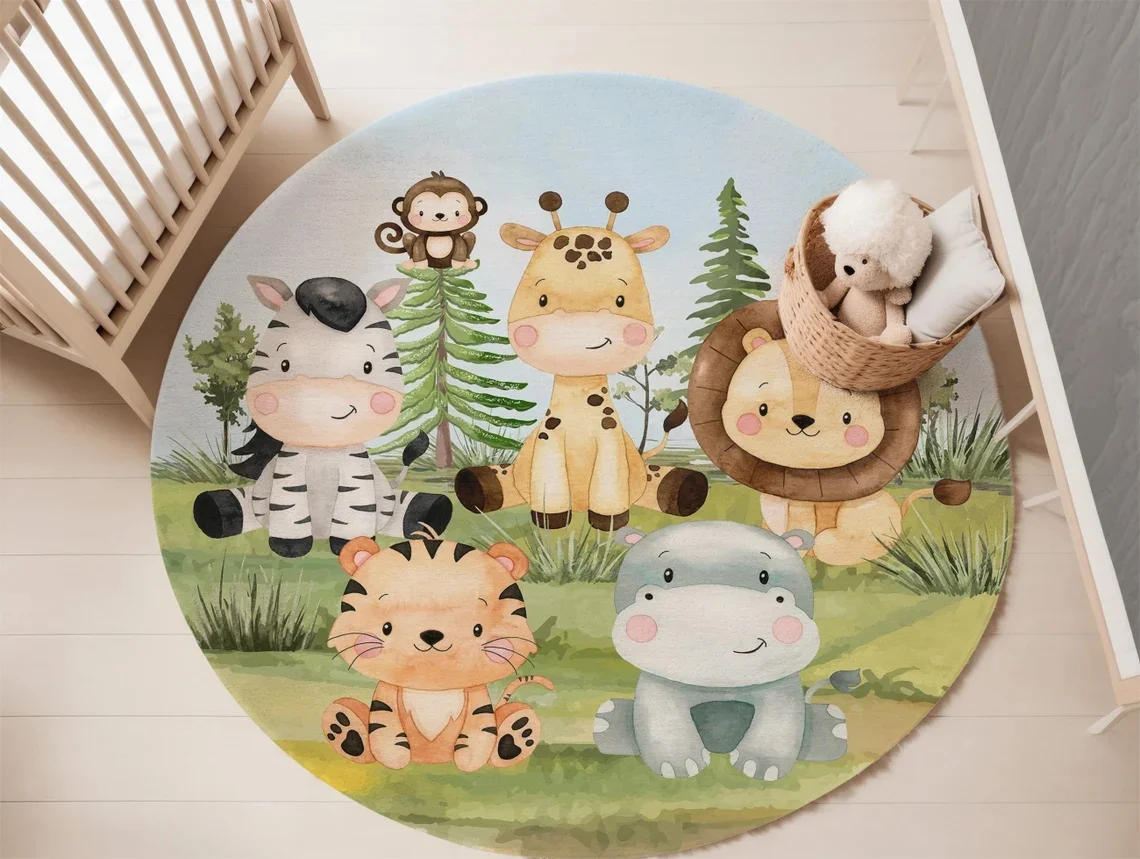 Коврик с изображением лесных ж – обзор и цена Baby Nursery Carpet
