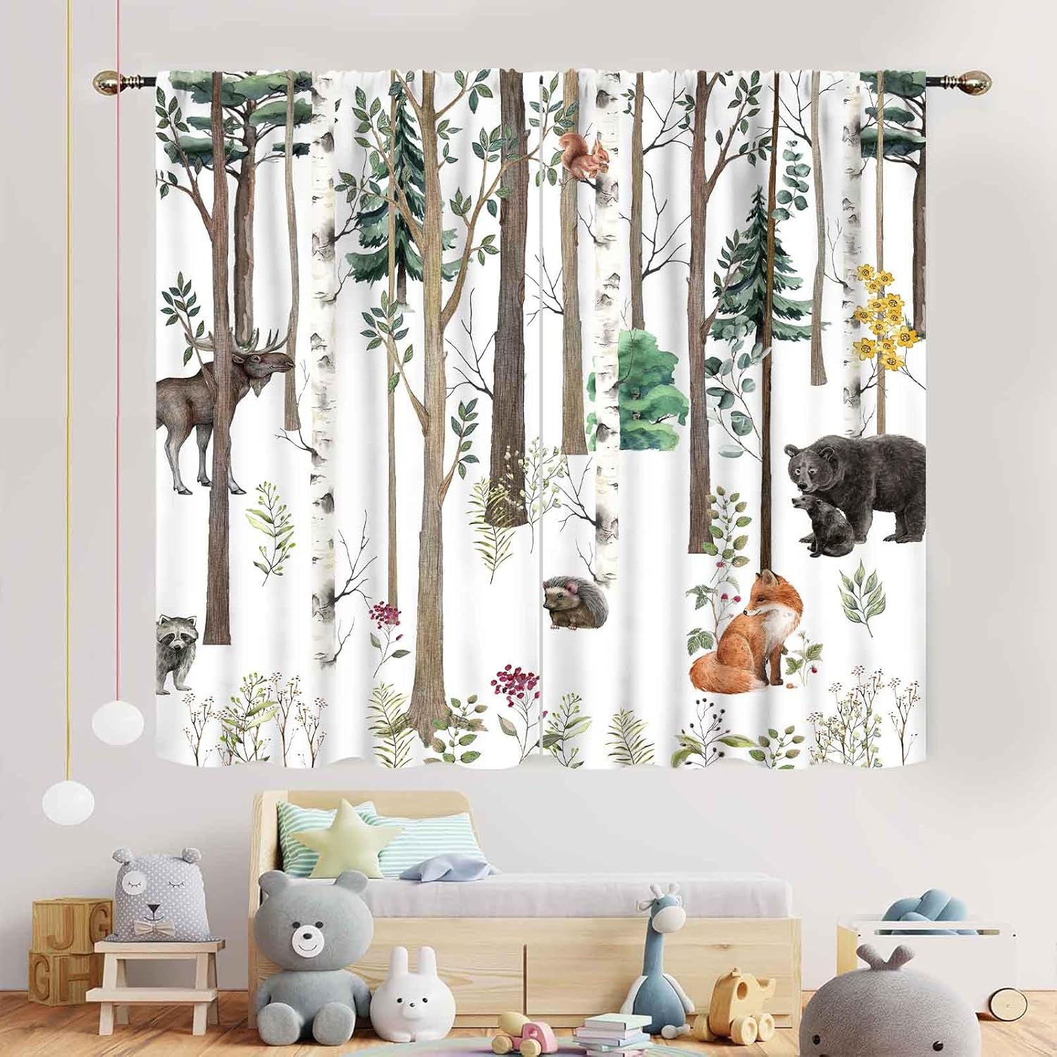 Лесные детские шторы, деревенс – обзор и цена Blackout Curtain Nursery