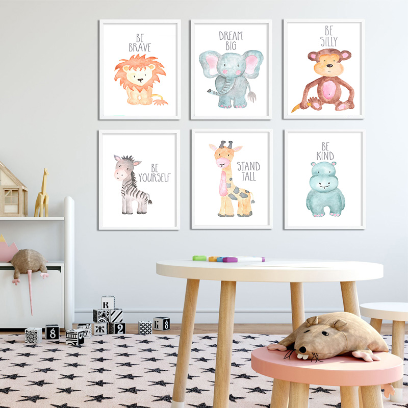 Детские животные, лев, слон, ж – обзор и цена Baby Nursery Animal Pictures
