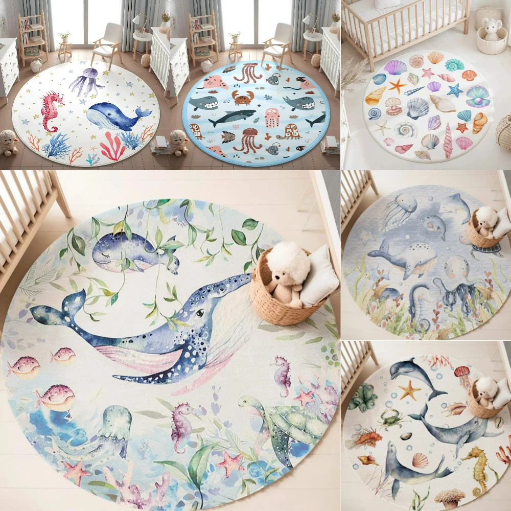 Круглый ковер с изображением м – обзор и цена Baby Nursery Carpet