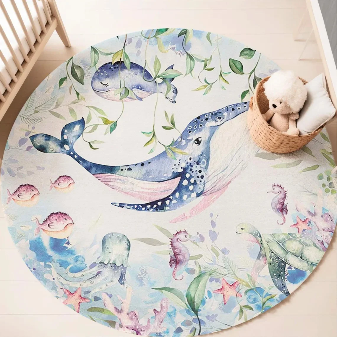 Круглый ковер с изображением м – обзор и цена Baby Nursery Carpet