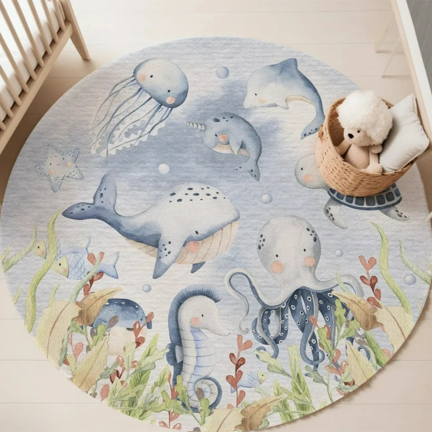Круглый ковер с изображением м – обзор и цена Baby Nursery Carpet
